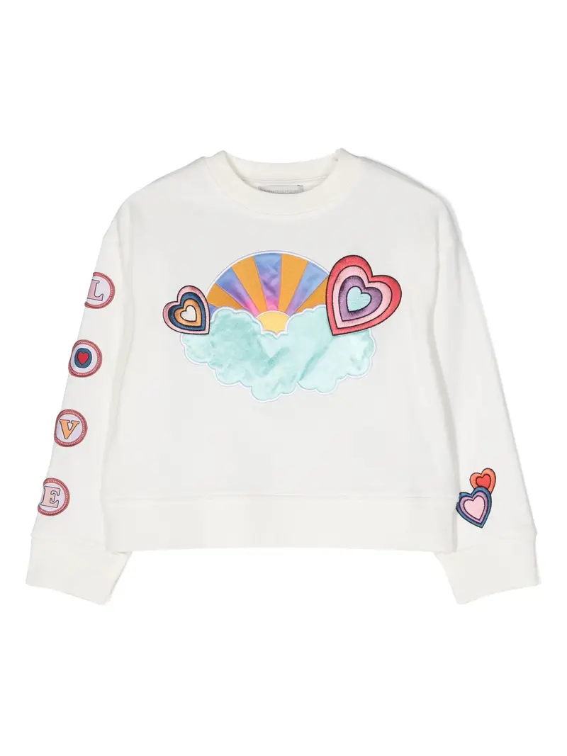FELPA BIANCA CON NUVOLA STELLA MCCARTNEY
