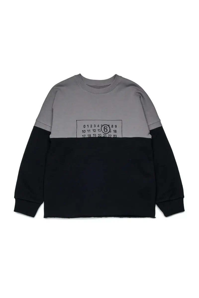 FELPA BICOLORE GRIGIA/NERA MAISON MARGIELA