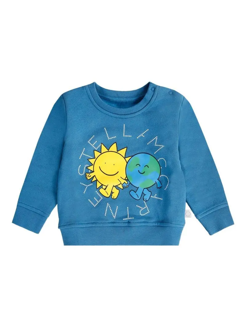 FELPA BLU CON SOLE E IL MONDO STELLA MCCARTNEY