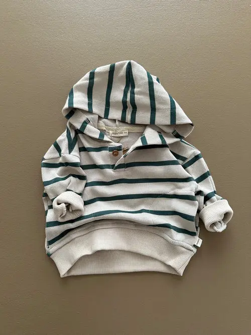 FELPA CON CAPPUCCIO IN MAGLIA STRISCE | Guapoo | PE25