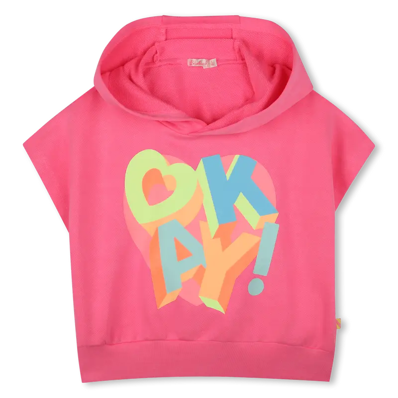 FELPA CON CAPPUCCIO ROSA FLUO BILLIEBLUSH
