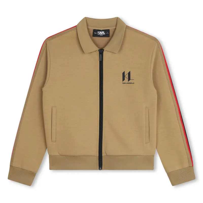 FELPA CON CERNIERA BEIGE KARL LAGERFELD