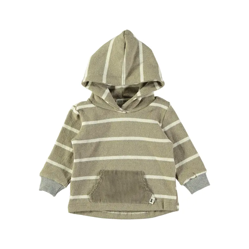 Felpa con tasca e cappuccio Beige | PETIT INDI