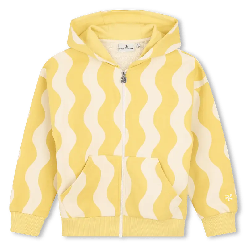 FELPA GIALLA/AVORIO CON STAMPA SUL RETRO ROSSO CLUB SOLEIL KIDS AROUND