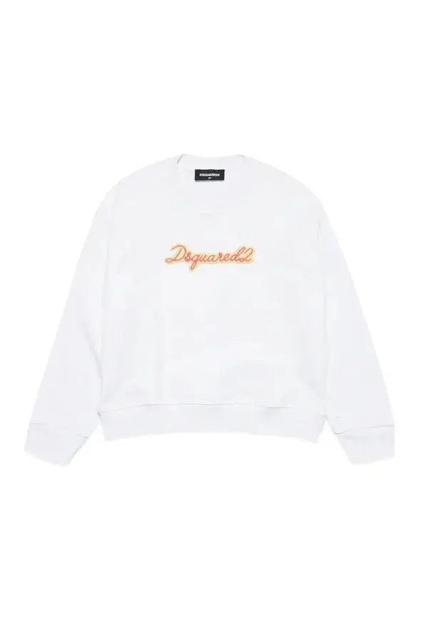 FELPA GIROCOLLO BIANCA DSQUARED2