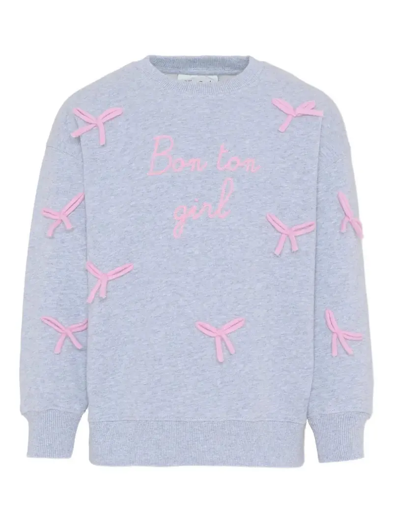 FELPA GRIGIA CON FICCHI ROSA MC2 SAINT BARTH