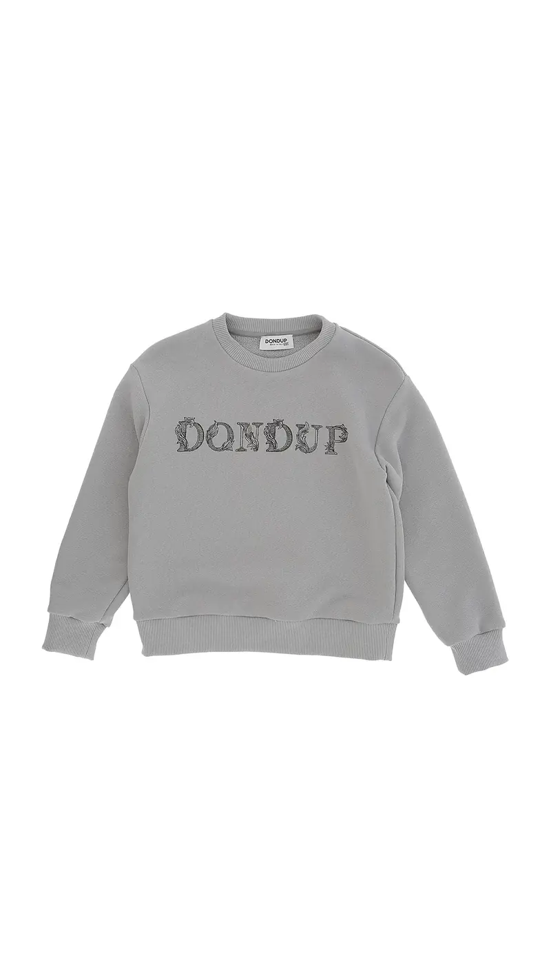 FELPA GRIGIA CON LOGO DONDUP