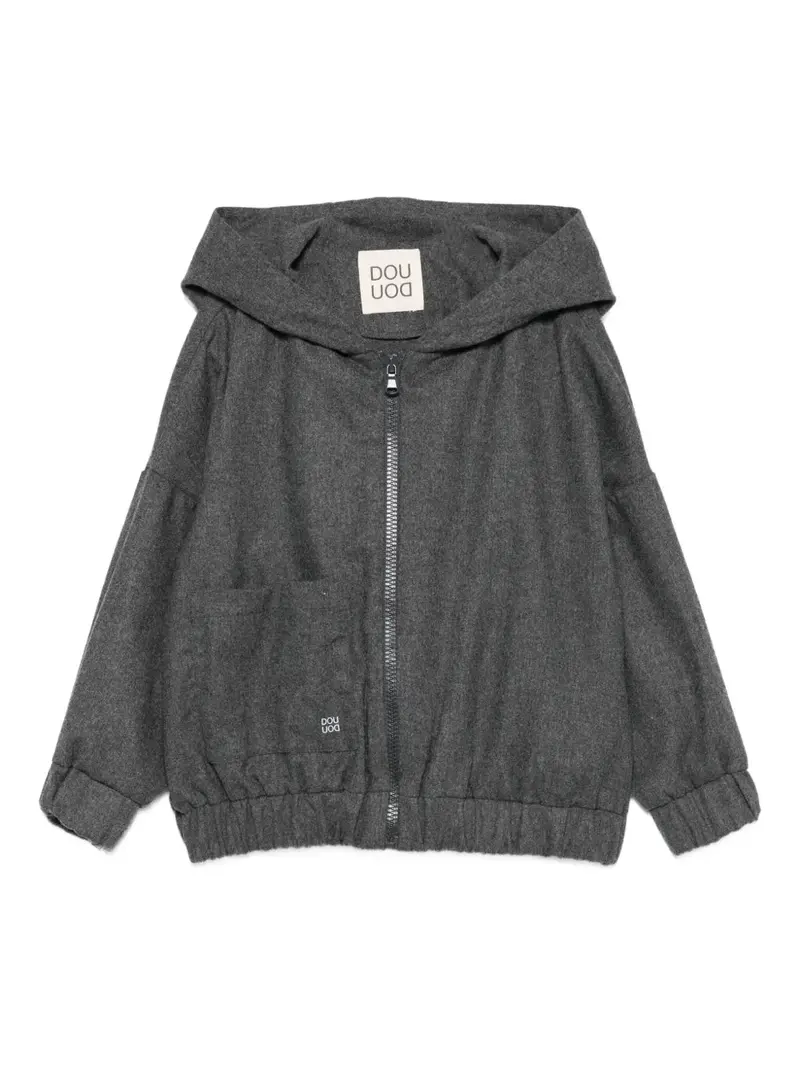 FELPA GRIGIA CON ZIP DOUUOD