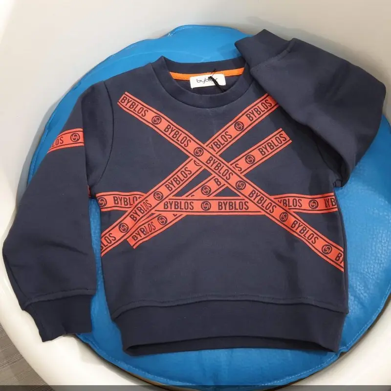 FELPA JUNIOR BYBLOS CON STAMPE VERTICALI LOGO
