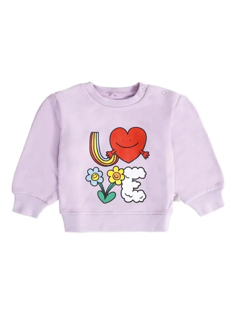 FELPA LILLA CON SCRITTA LOVE STELLA MCCARTNEY