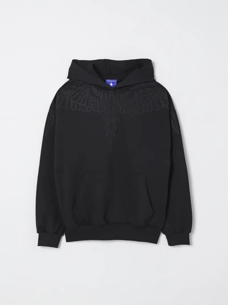 FELPA NERA CON STRASS MARCELO BURLON