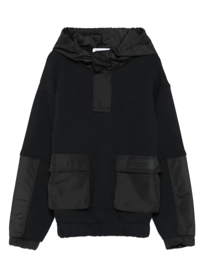 FELPA NERA CON TASCONI LUCIDI DONDUP