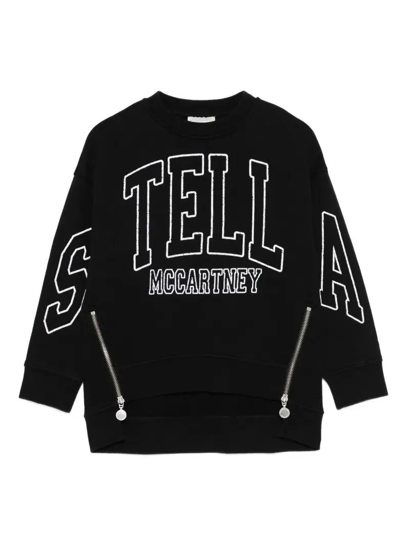 FELPA NERA CON ZIP LATERALI STELLA MCCARTNEY