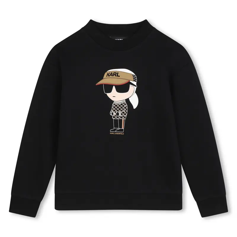 FELPA NERA KARL LAGERFELD