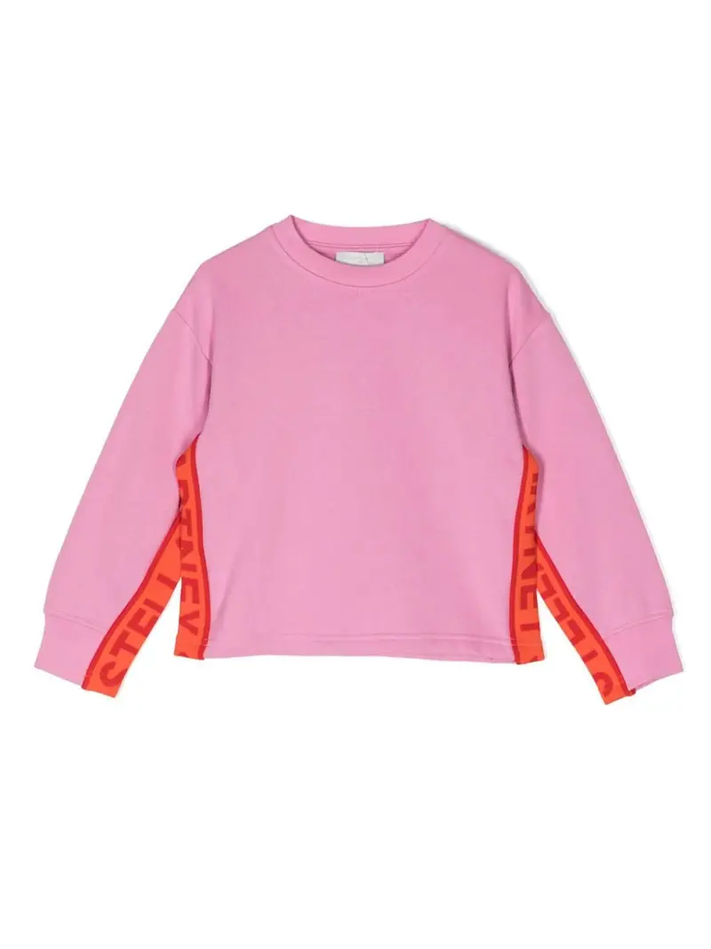 FELPA ROSA CON FASCE LATERALI STELLA MCCARTNEY