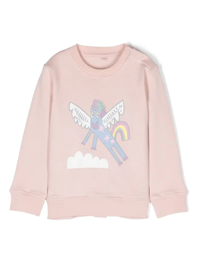 FELPA ROSA POLVERE UNICORNO STELLA MCCARTNEY