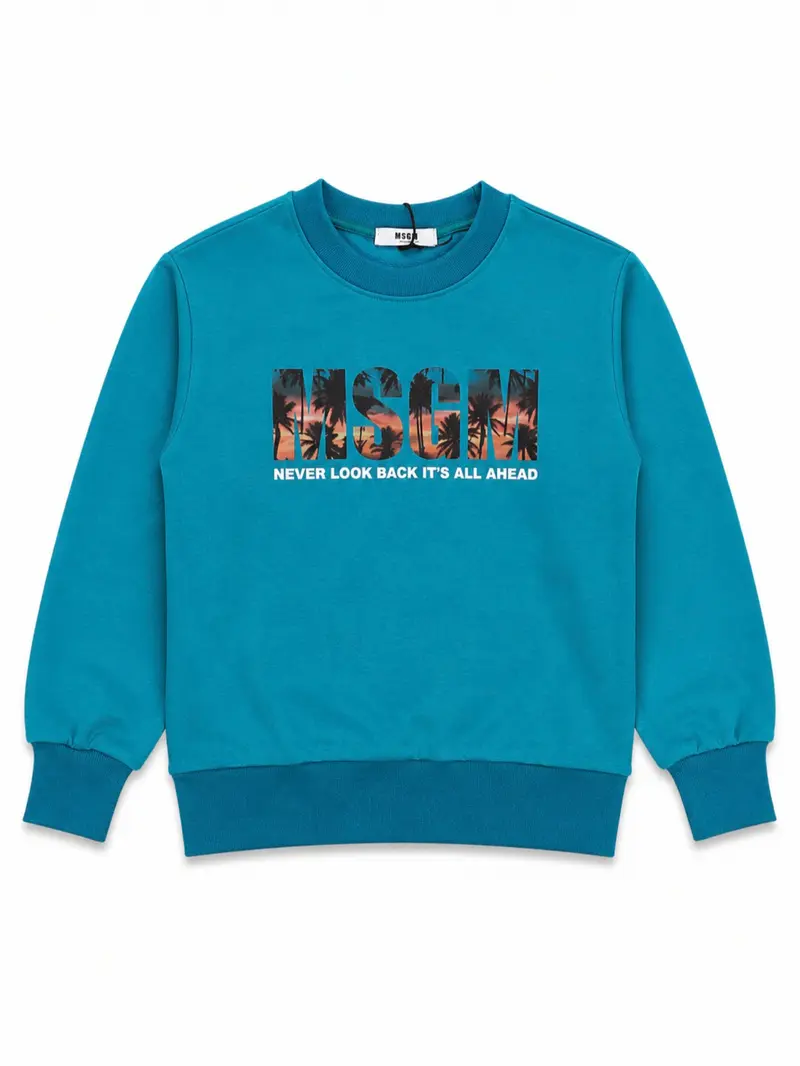 Felpa verde acqua unisex MSGM