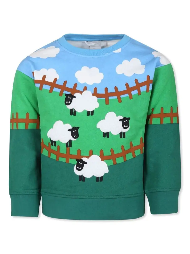 FELPA VERDE CON STAMPA STELLA MCCARTNEY