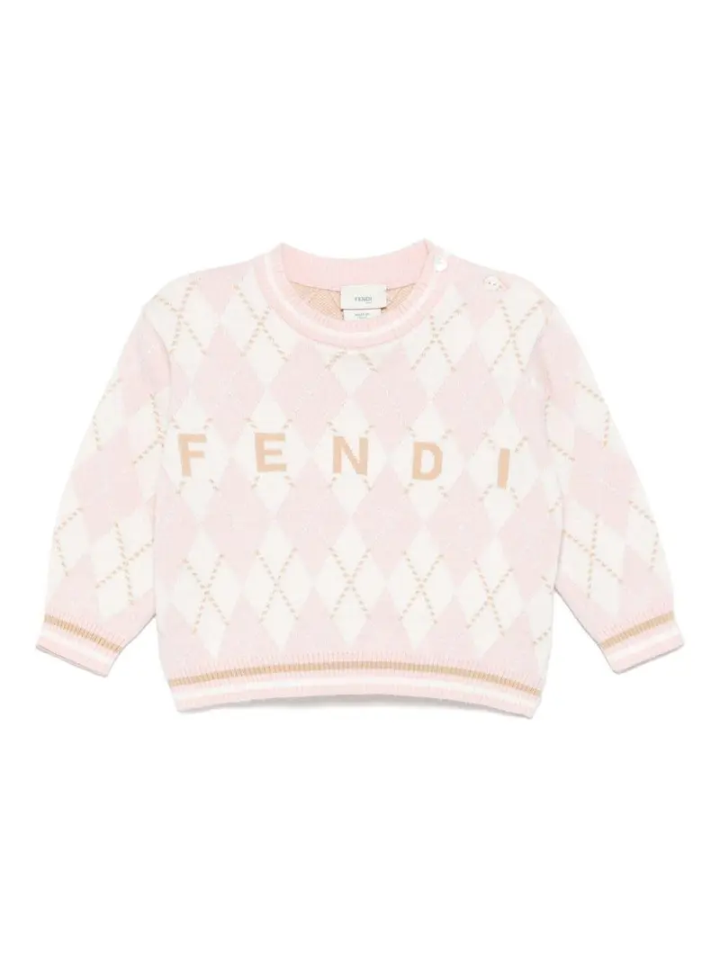 Fendi Kids maglione con logo