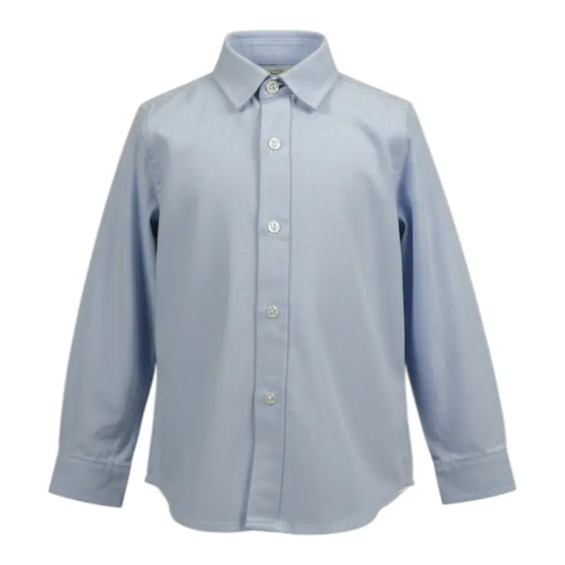 Fina Ejerique Camicia tinta unita Manica Lunga Azzurro per Bambino