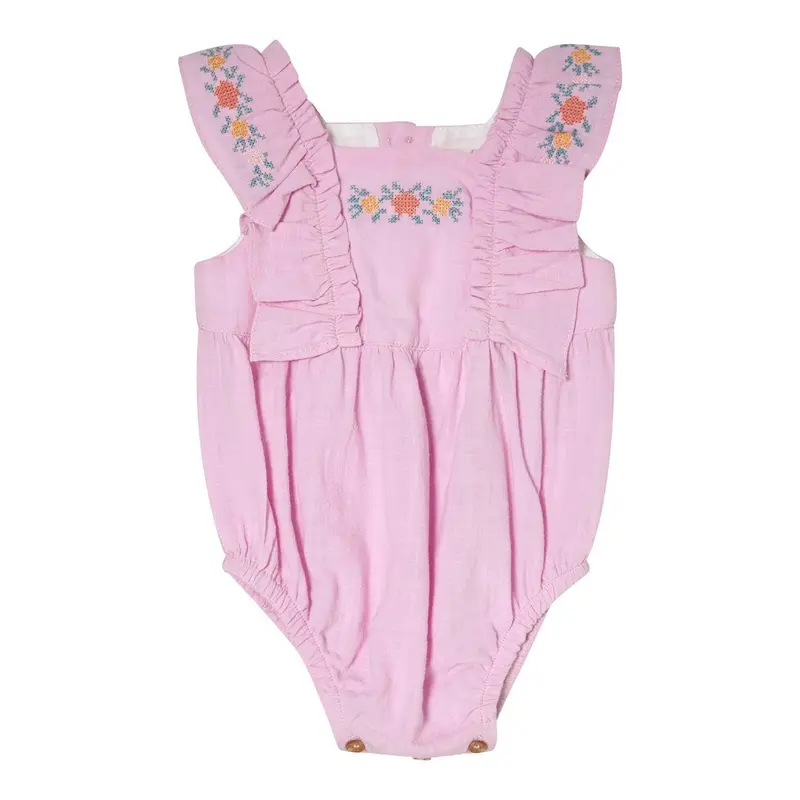 FLOWER EMBROIDERED BODYSUIT