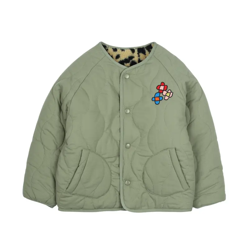Flower Logo Reversible Vest_Khaki