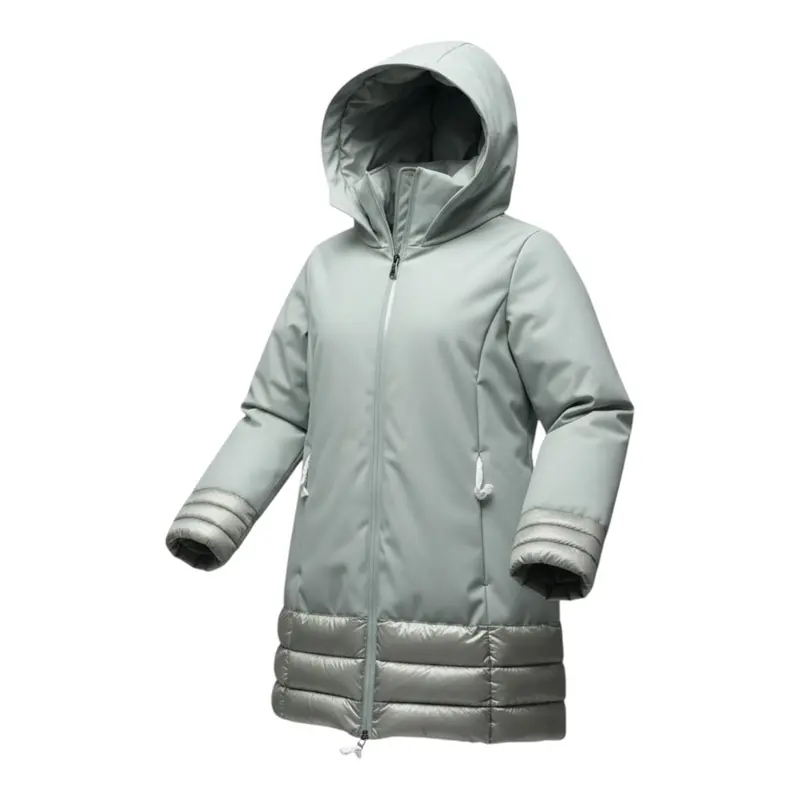 Freedomday Giubbino tinta unita con Zip E Cappuccio Verde Acqua per Bambino