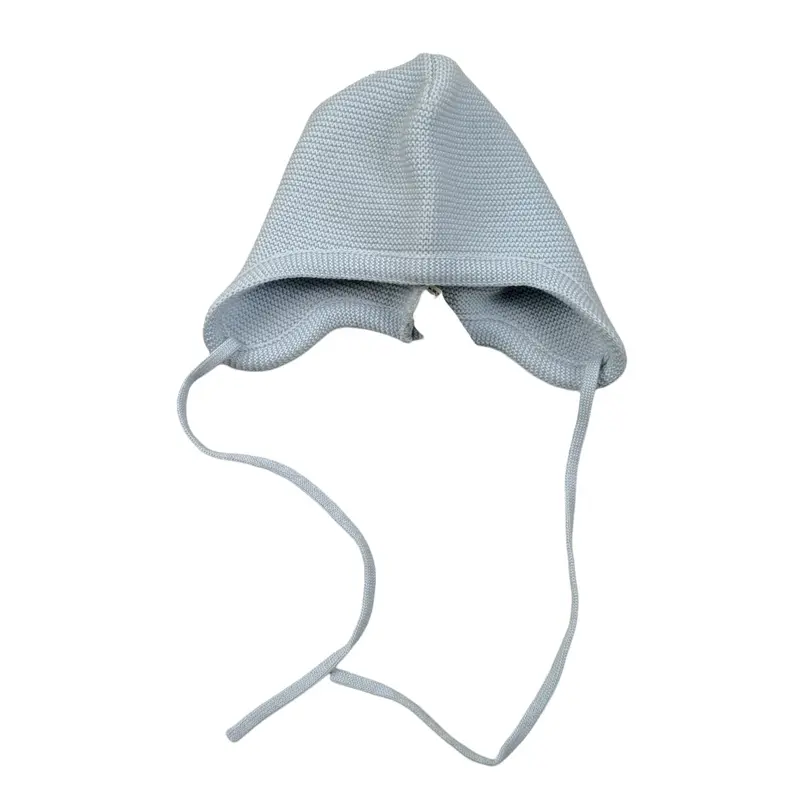 Frilo Cappello tinta unita con Ricami Azzurro per Neonato