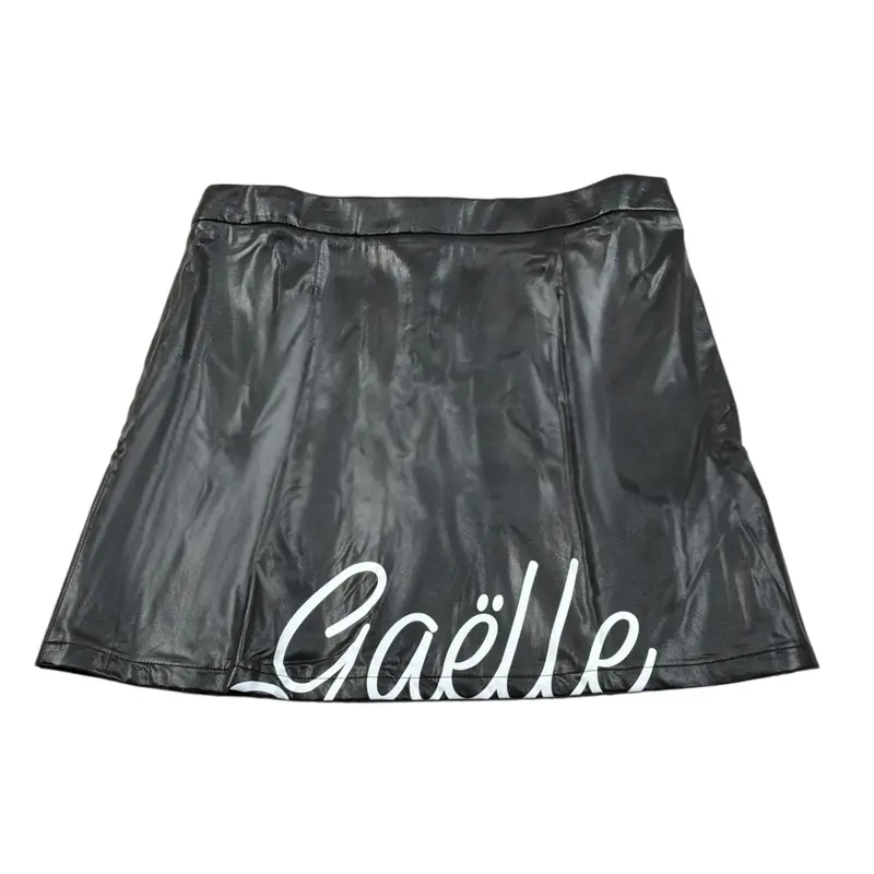 Gaelle Gonna Ecopelle tinta unita con Stampa Nero per Bambina