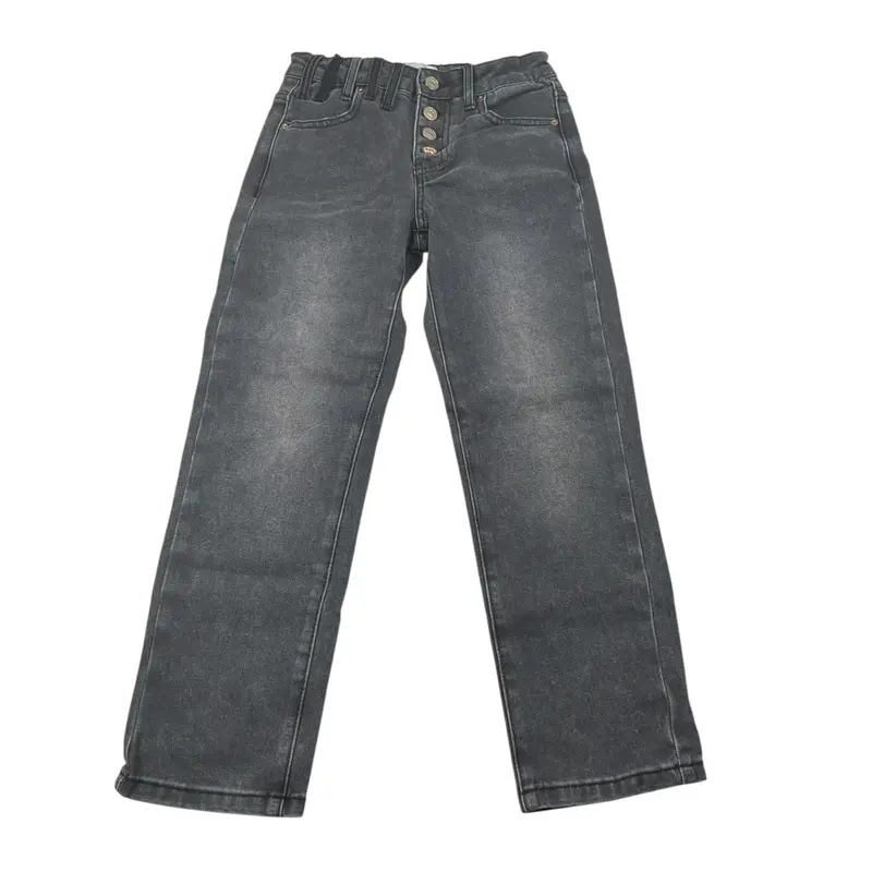 Gaelle Jeans tinta unita con Girovita Regolabile Nero per Bambina