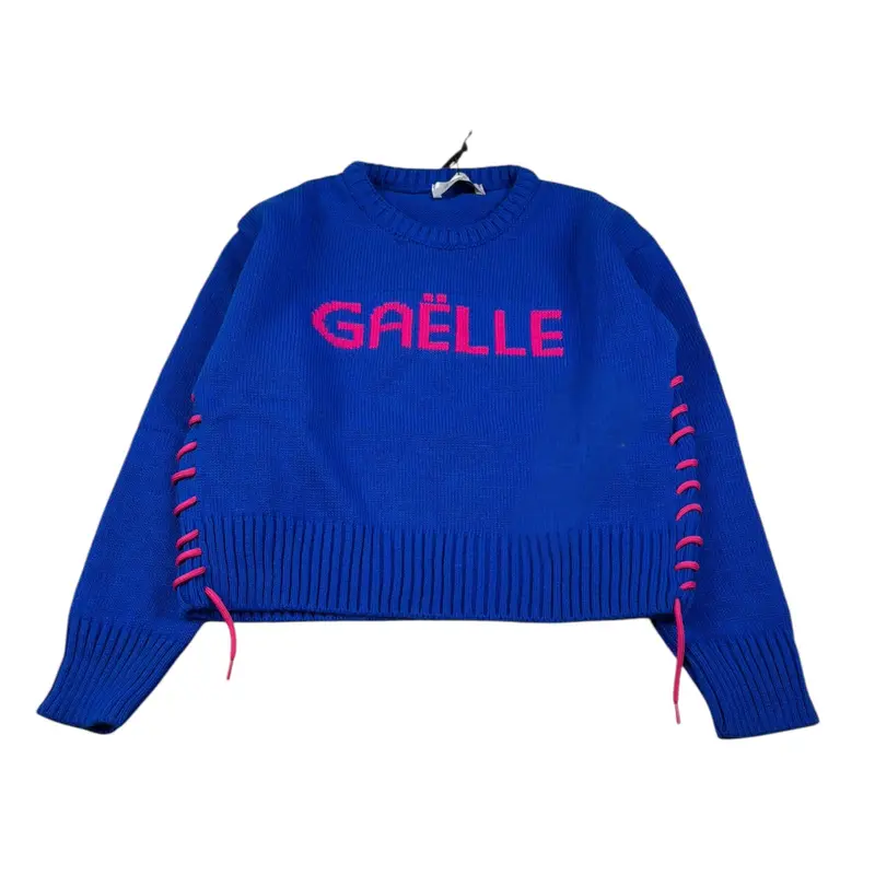 Gaelle Maglia tinta unita con Stampa Cobalto per Bambina