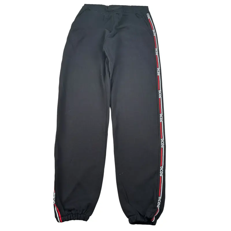 Gcds Pantalone Modello Tuta tinta unita con Profili In Contrasto Nero per Bambina
