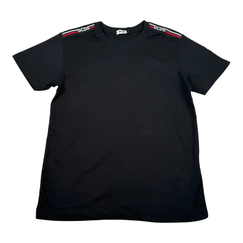 Gcds T-Shirt tinta unita con Profili In Contrasto Nero per Bambina