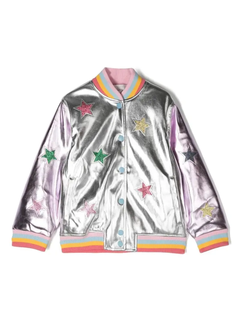 GIACCA BOMBER ARGENTATO STELLA MCCARTNEY
