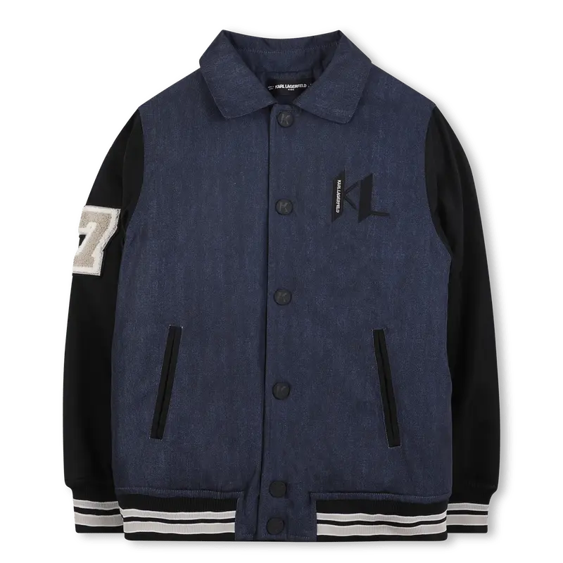 GIACCA BOMBER EFFETTO IN DENIM KARL LAGERFELD