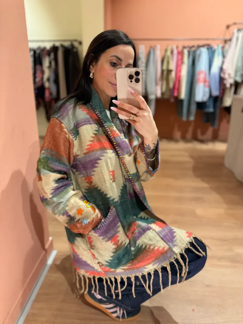 Giacca Kimono Jacquard
