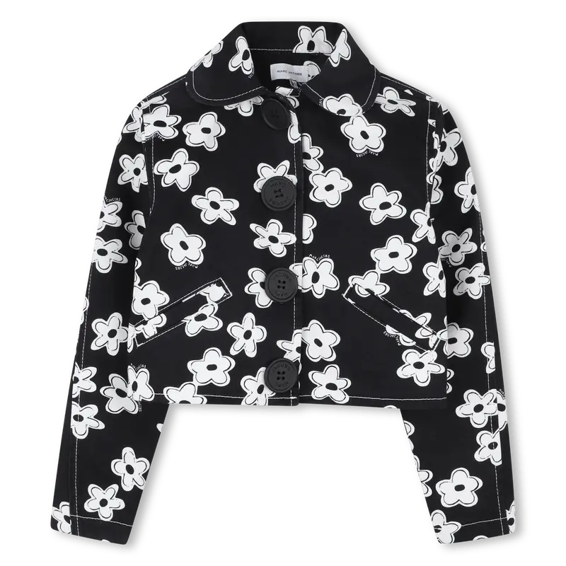 GIACCA NERA CON FIORI BIANCHI MARC JACOBS