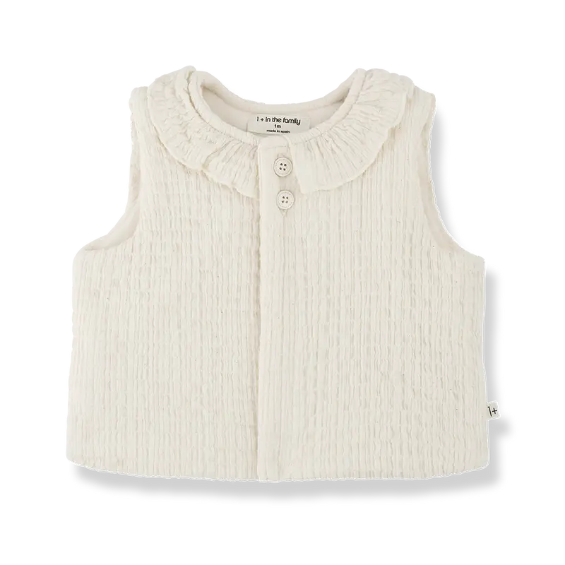 Gilet in maglia con collo volant OLIVIA | 1+ IN THE FAMILY