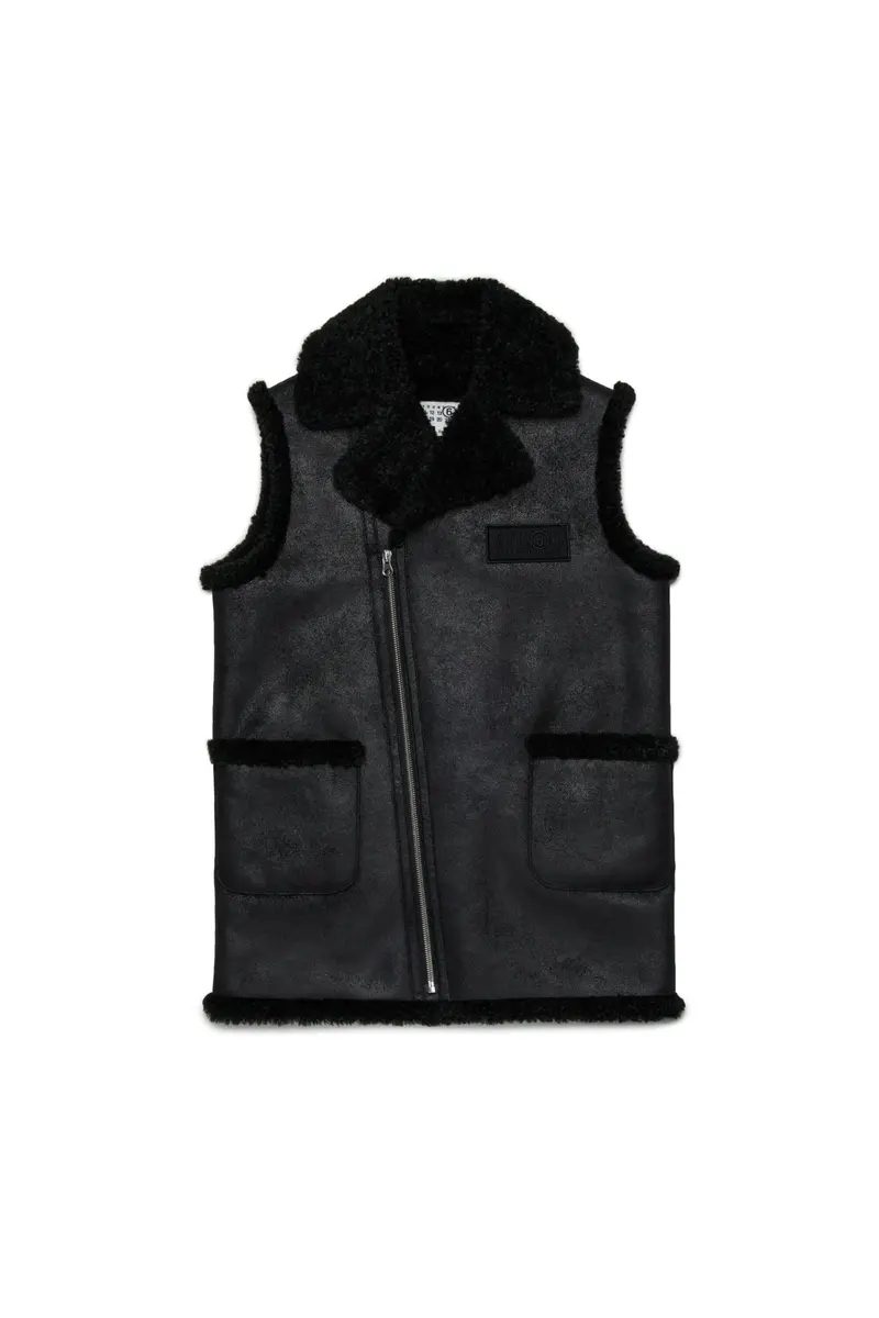 GILET MONTONE NERO MAISON MARGIELA