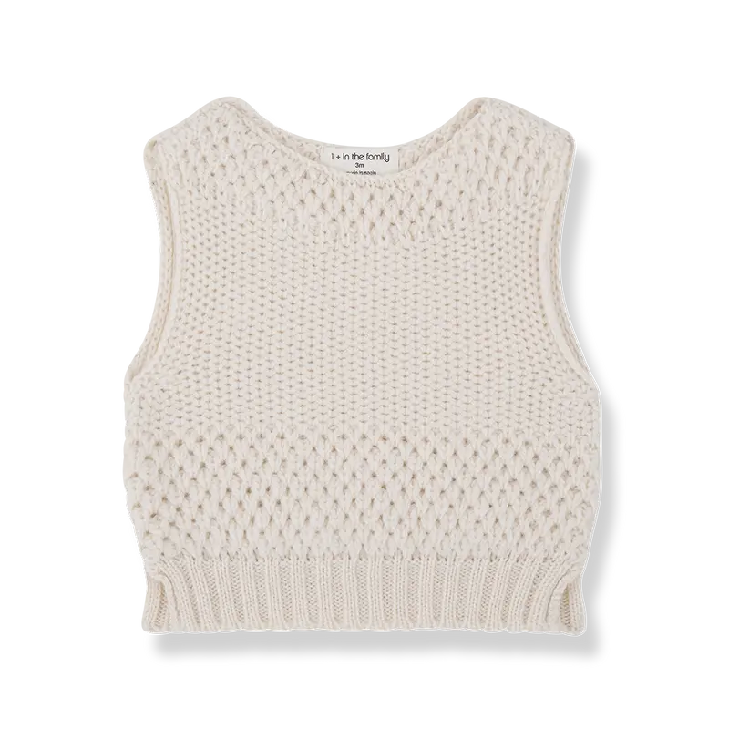 Gilet nido d’ape in Lana Merino KARIN | 1+ IN THE FAMILY