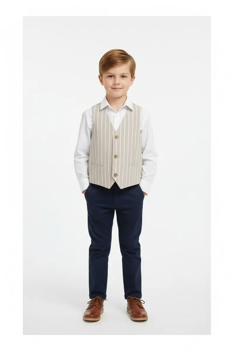 GILET RIGATO BAMBINO