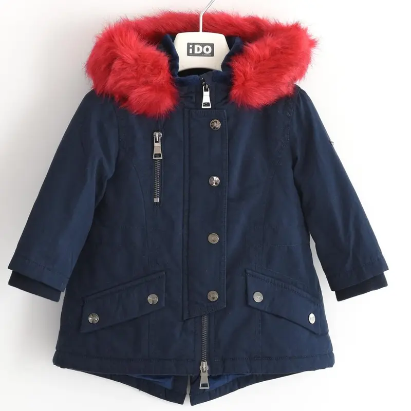 GIUBBOTTO BAMBINA MODELLO PARKA con ecopelliccia