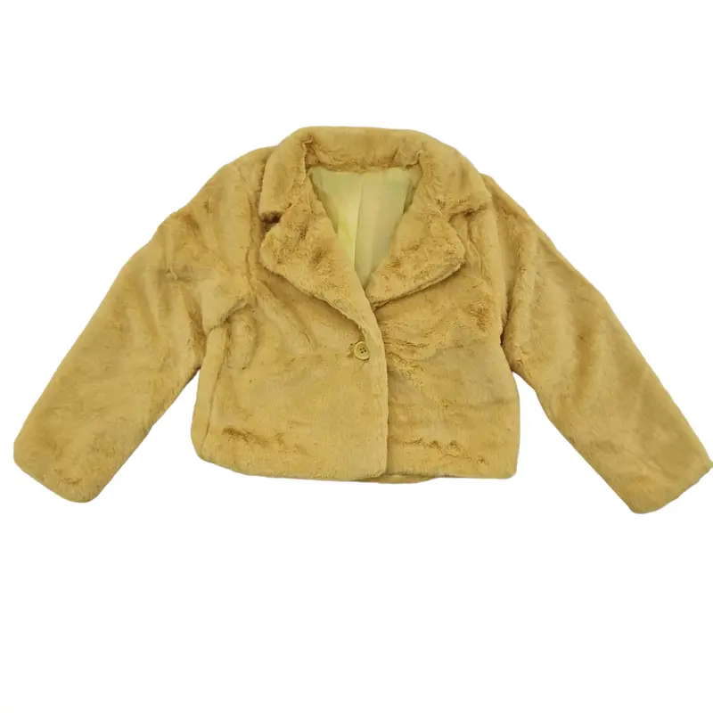 Giubbotto bambina Teddy giallo morbido