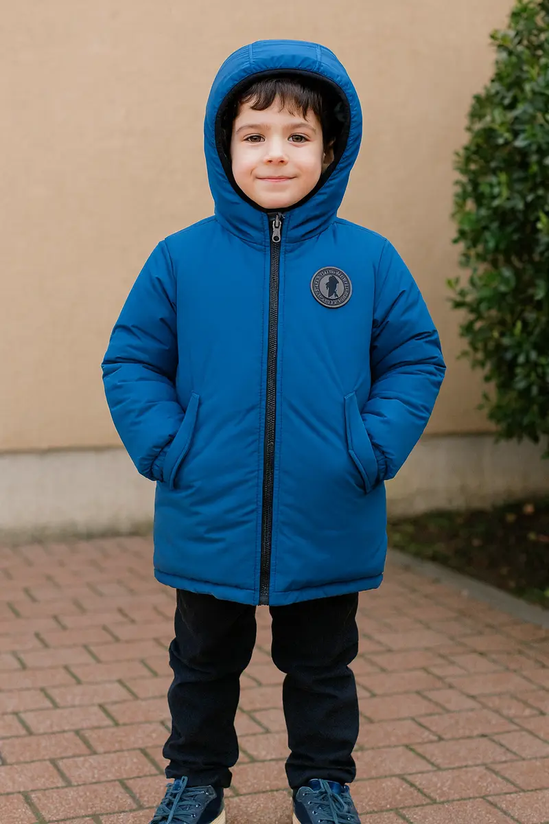Giubbotto bambino lungo reversibile
