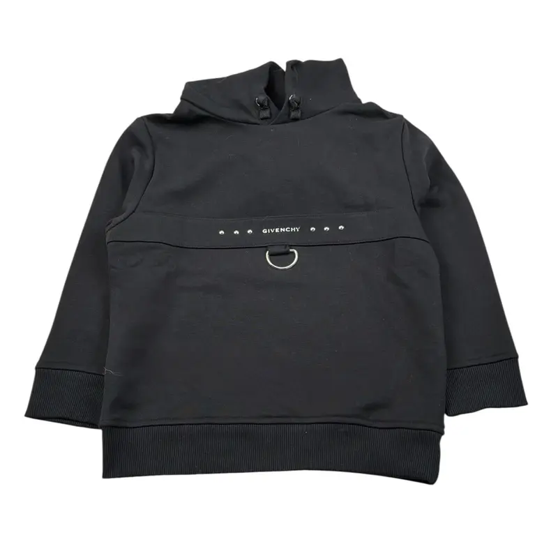 Givenchy Felpa Chiusa con Cappuccio tinta unita Nero per Bambina