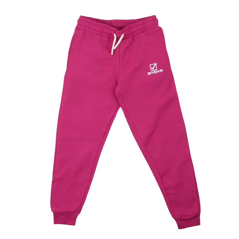 Givova - Pantaloni Tuta Bambina e Ragazza Fucsia con Coulisse