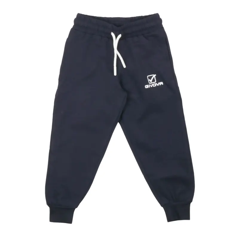 Givova - Pantaloni Tuta Bambino Blu Navy in Felpina con Coulisse