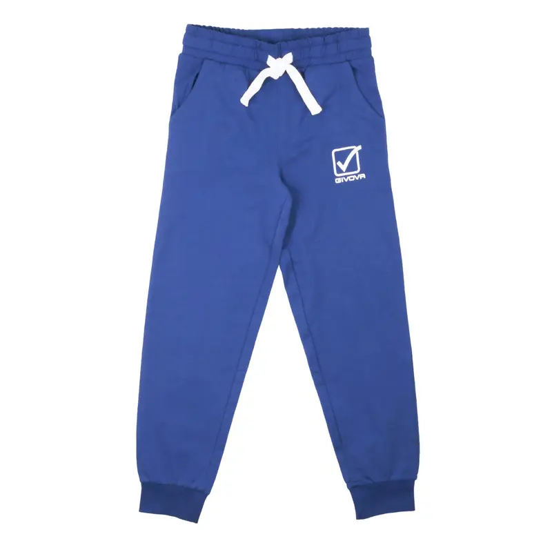 Givova - Pantaloni Tuta Ragazzo e Bambino Blu Navy in Felpina con Coulisse
