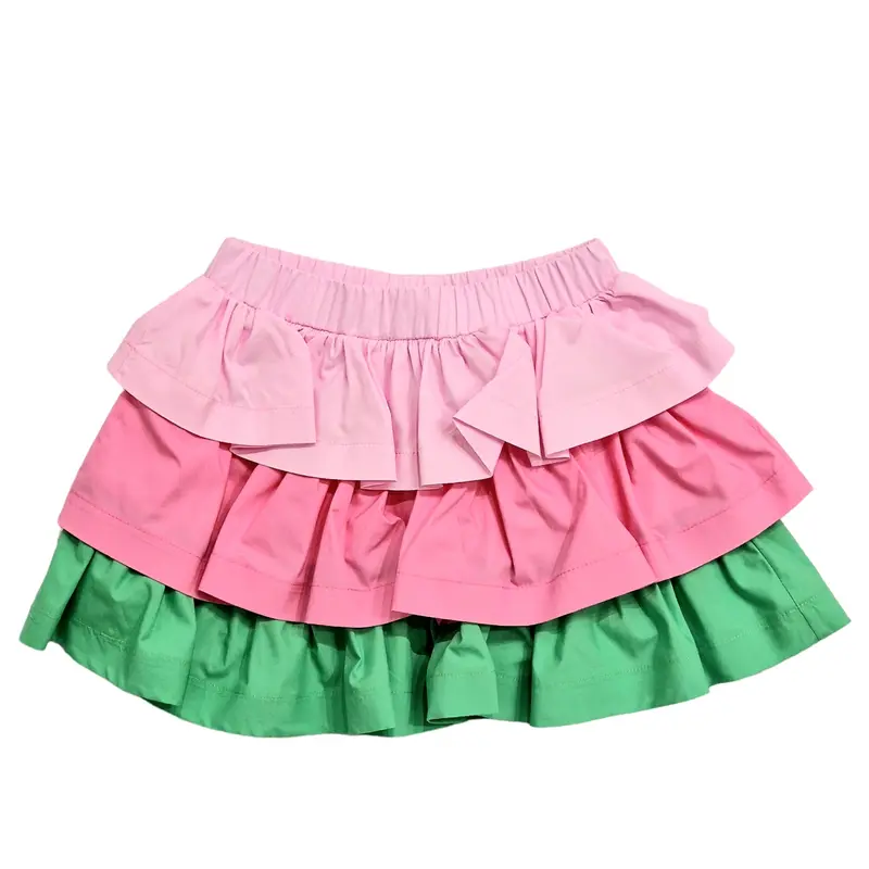 Gonna a balze tre colori pastello