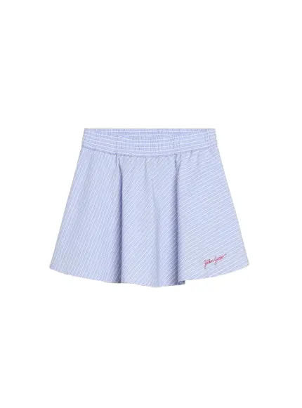 Gonna a righe di colore azzurro da bambina
